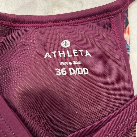 Athleta 36D/DD Marrakesh Side Scrunch Tankini Top + XL Bikini Wild Bloom NWT - Picture 7 of 16